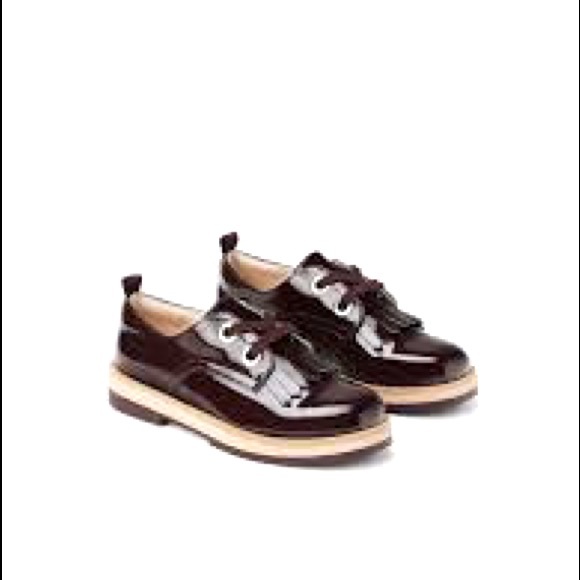 Zara Rock and Smile lace up patent shoes.